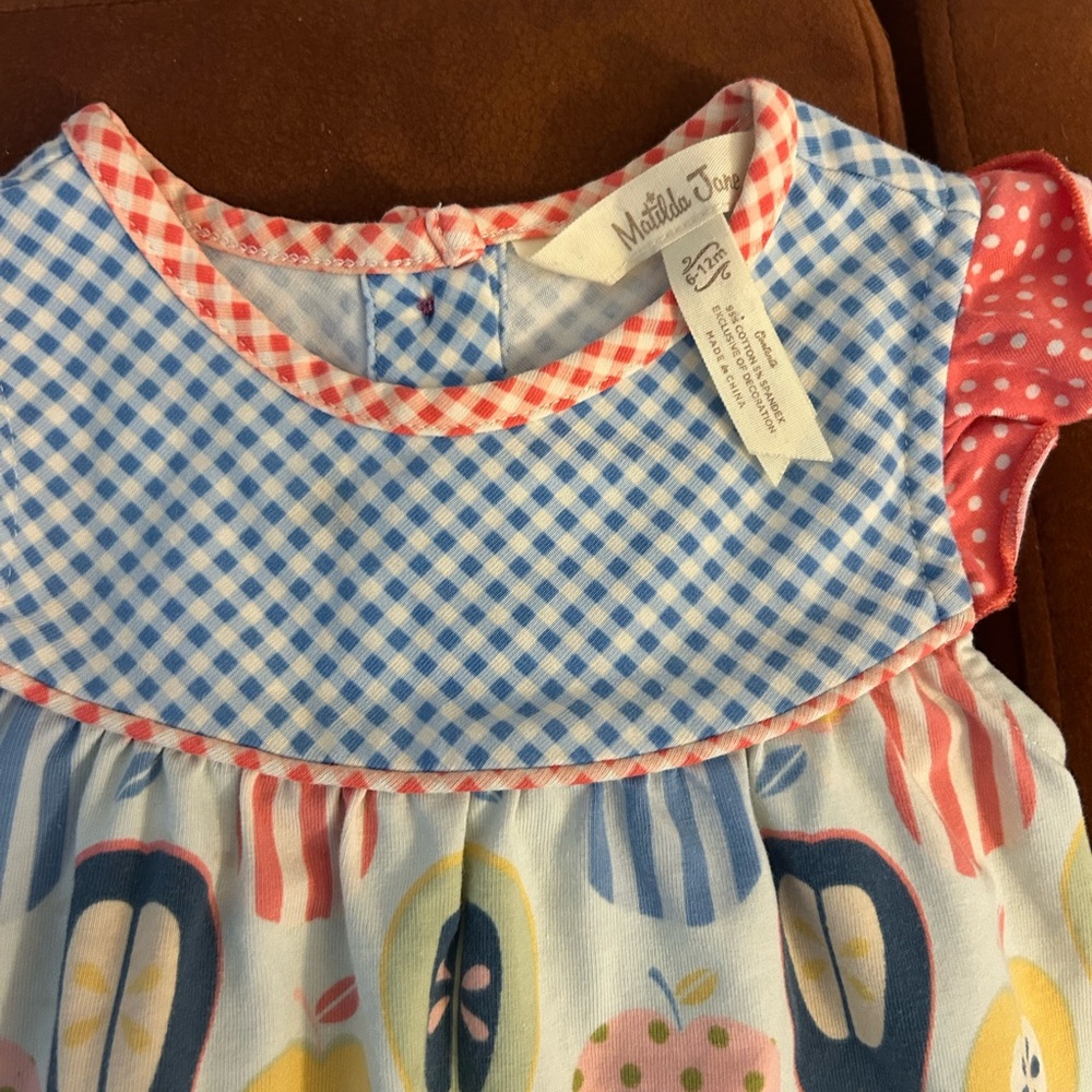Matilda Jane Pink & Multi Fruit Print Baby Dress Bundle 6-12M - Picture 3 of 7